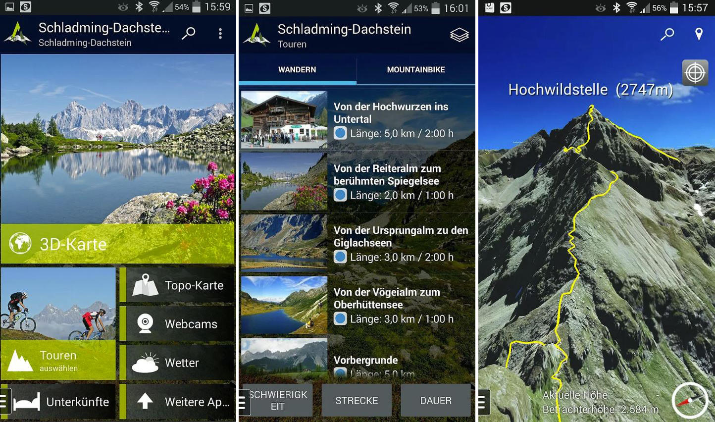 Schladming-Dachstein in 3D – als App
