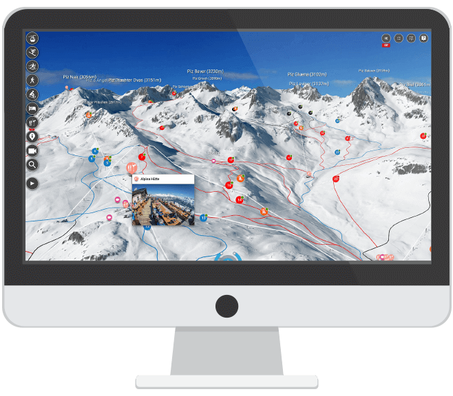 3D Karte Stubaier Gletscher
